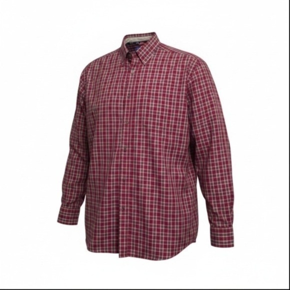 Wrangler George Strait Cowboy Cut Collection Mens XXL Red Plaid Button Up Shirt
